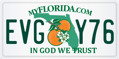 FL license plate EVGY76