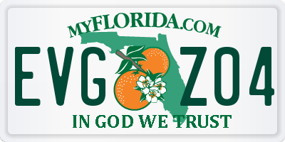 FL license plate EVGZ04