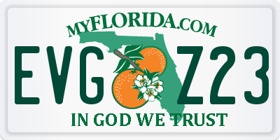 FL license plate EVGZ23