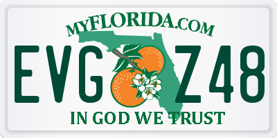 FL license plate EVGZ48