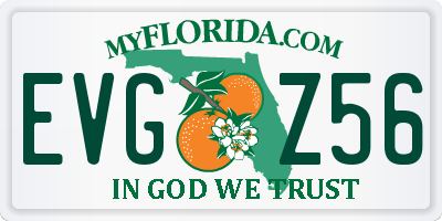 FL license plate EVGZ56