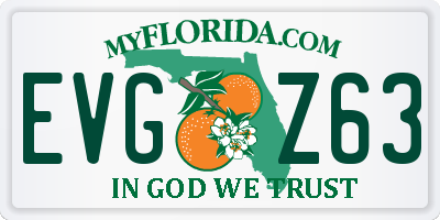 FL license plate EVGZ63