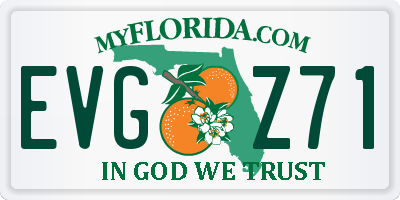 FL license plate EVGZ71