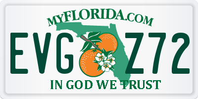 FL license plate EVGZ72