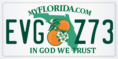 FL license plate EVGZ73