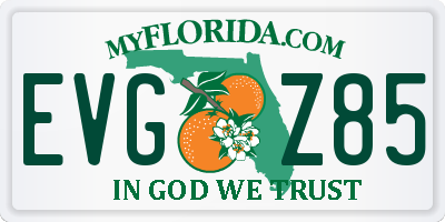 FL license plate EVGZ85