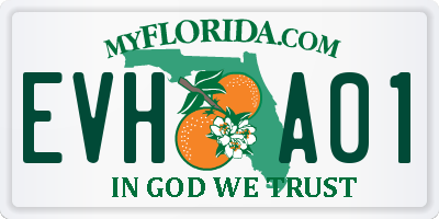 FL license plate EVHA01