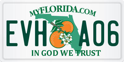 FL license plate EVHA06