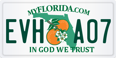 FL license plate EVHA07