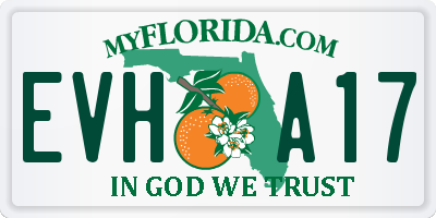FL license plate EVHA17
