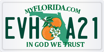 FL license plate EVHA21