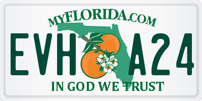 FL license plate EVHA24