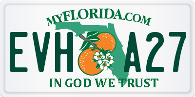FL license plate EVHA27