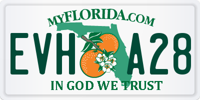 FL license plate EVHA28