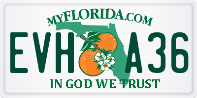 FL license plate EVHA36