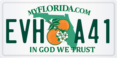 FL license plate EVHA41