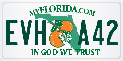 FL license plate EVHA42