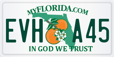 FL license plate EVHA45