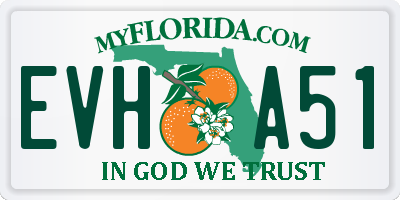 FL license plate EVHA51