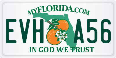 FL license plate EVHA56