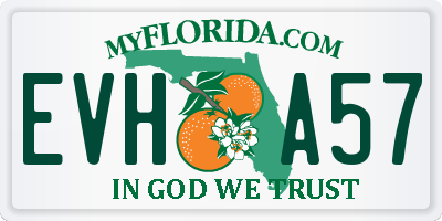 FL license plate EVHA57