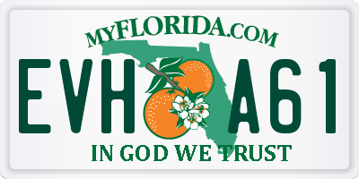 FL license plate EVHA61
