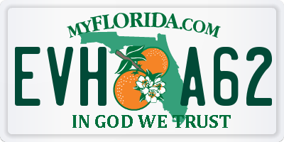 FL license plate EVHA62