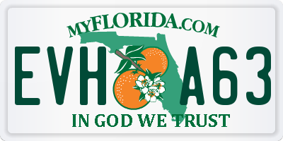 FL license plate EVHA63