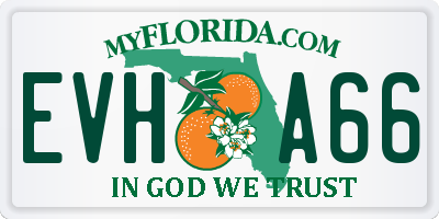 FL license plate EVHA66