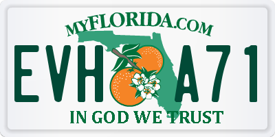 FL license plate EVHA71