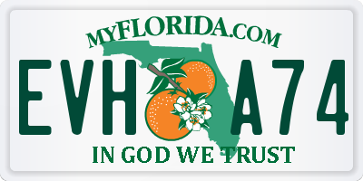 FL license plate EVHA74