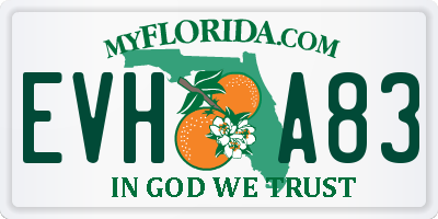 FL license plate EVHA83