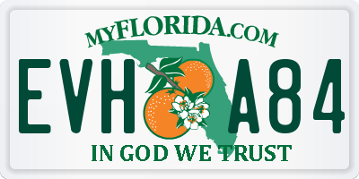 FL license plate EVHA84