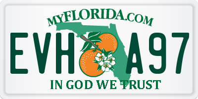 FL license plate EVHA97