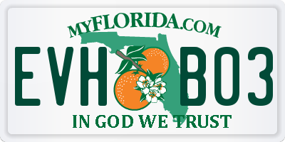 FL license plate EVHB03