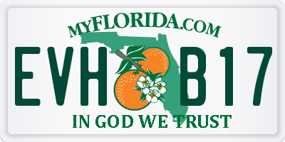 FL license plate EVHB17