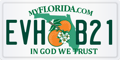 FL license plate EVHB21