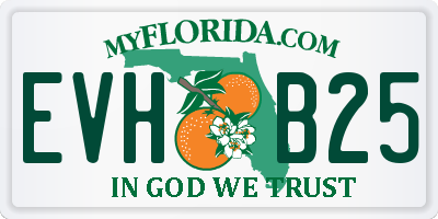 FL license plate EVHB25