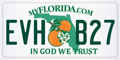 FL license plate EVHB27