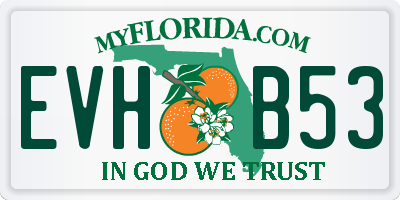 FL license plate EVHB53