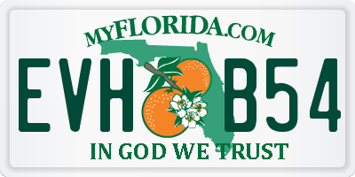 FL license plate EVHB54
