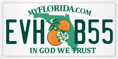 FL license plate EVHB55