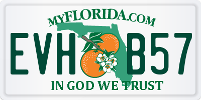 FL license plate EVHB57