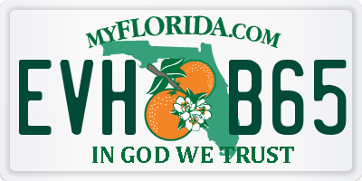 FL license plate EVHB65