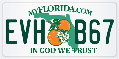 FL license plate EVHB67