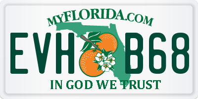 FL license plate EVHB68
