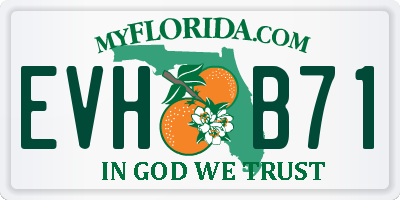 FL license plate EVHB71