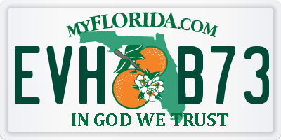 FL license plate EVHB73