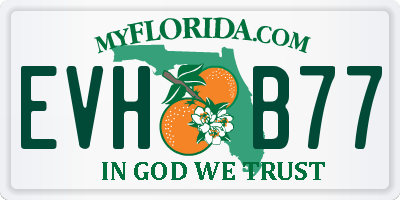 FL license plate EVHB77