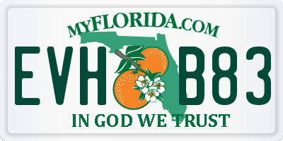 FL license plate EVHB83